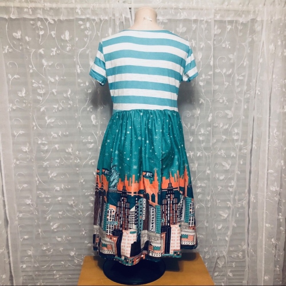 City Print NYC Print Pinup Girl Retro Dress - Picture 2 of 7